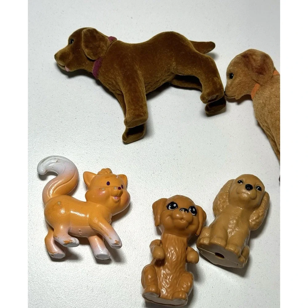 Barbie Pet Lot of 14. Marshmallow Cat, Dalmatian , Flocked Lab, Poodles +